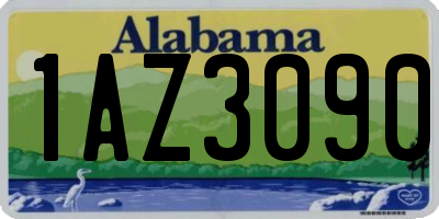 AL license plate 1AZ3090
