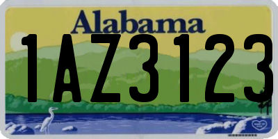 AL license plate 1AZ3123