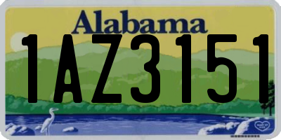 AL license plate 1AZ3151