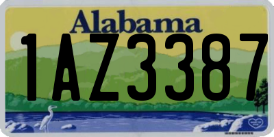 AL license plate 1AZ3387