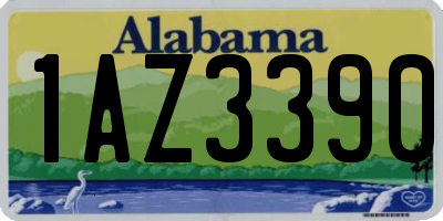 AL license plate 1AZ3390