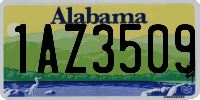 AL license plate 1AZ3509