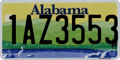 AL license plate 1AZ3553