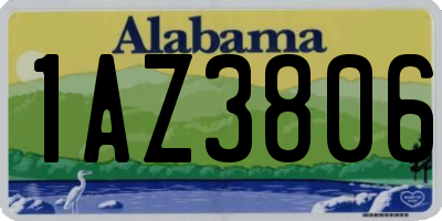 AL license plate 1AZ3806