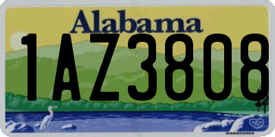 AL license plate 1AZ3808