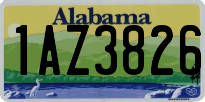 AL license plate 1AZ3826