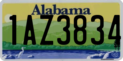 AL license plate 1AZ3834