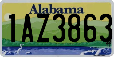 AL license plate 1AZ3863
