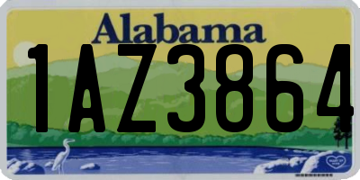 AL license plate 1AZ3864