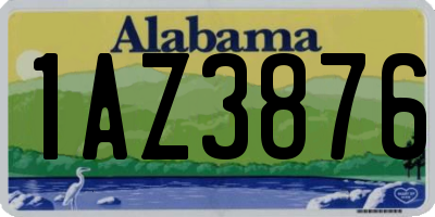 AL license plate 1AZ3876