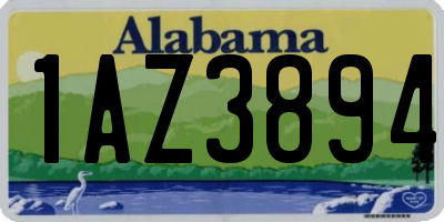 AL license plate 1AZ3894