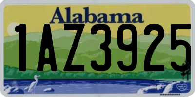 AL license plate 1AZ3925