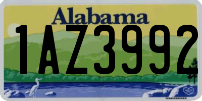 AL license plate 1AZ3992