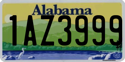 AL license plate 1AZ3999