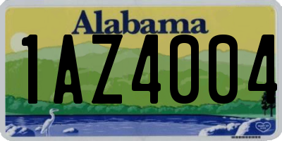 AL license plate 1AZ4004