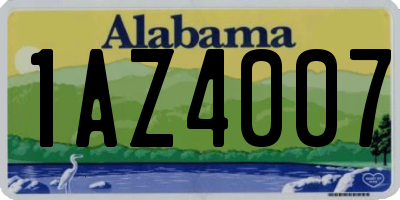 AL license plate 1AZ4007