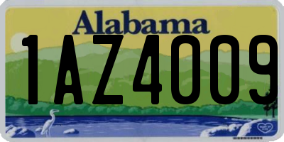 AL license plate 1AZ4009