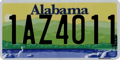 AL license plate 1AZ4011