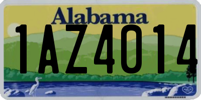 AL license plate 1AZ4014