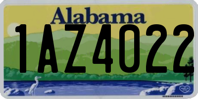 AL license plate 1AZ4022