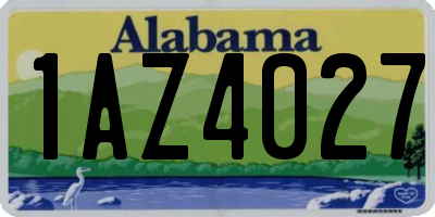 AL license plate 1AZ4027