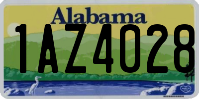 AL license plate 1AZ4028