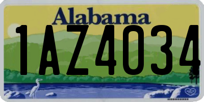 AL license plate 1AZ4034