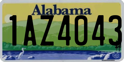 AL license plate 1AZ4043