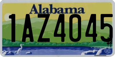 AL license plate 1AZ4045