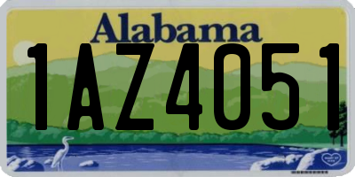 AL license plate 1AZ4051