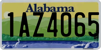 AL license plate 1AZ4065