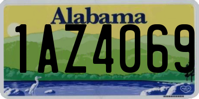 AL license plate 1AZ4069