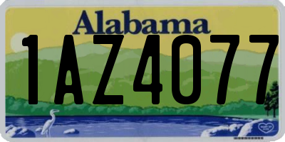 AL license plate 1AZ4077