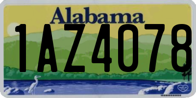 AL license plate 1AZ4078