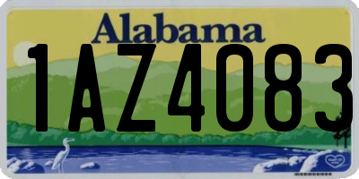 AL license plate 1AZ4083