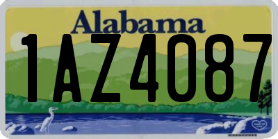 AL license plate 1AZ4087