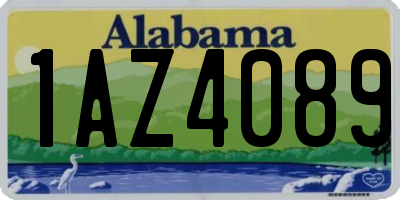 AL license plate 1AZ4089