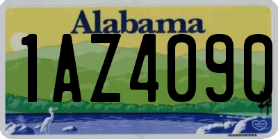 AL license plate 1AZ4090