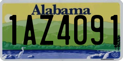 AL license plate 1AZ4091