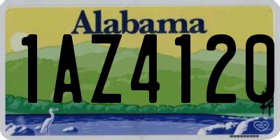 AL license plate 1AZ4120