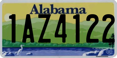 AL license plate 1AZ4122