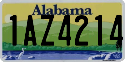 AL license plate 1AZ4214