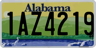 AL license plate 1AZ4219