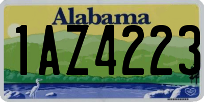 AL license plate 1AZ4223