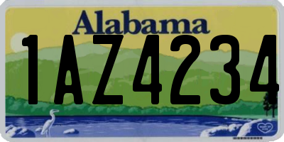 AL license plate 1AZ4234