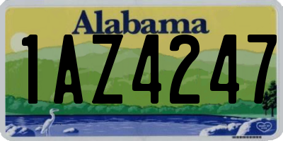 AL license plate 1AZ4247