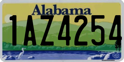 AL license plate 1AZ4254