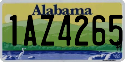 AL license plate 1AZ4265