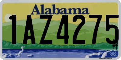 AL license plate 1AZ4275