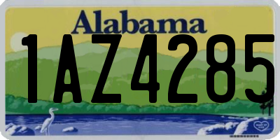 AL license plate 1AZ4285